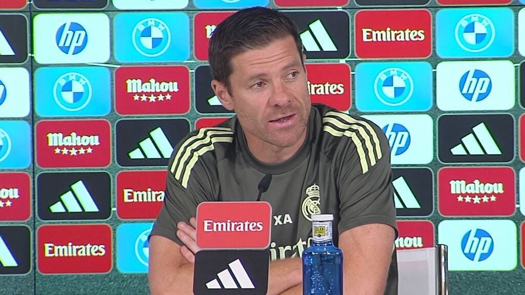 Xabi Alonso, en rueda de prensa.