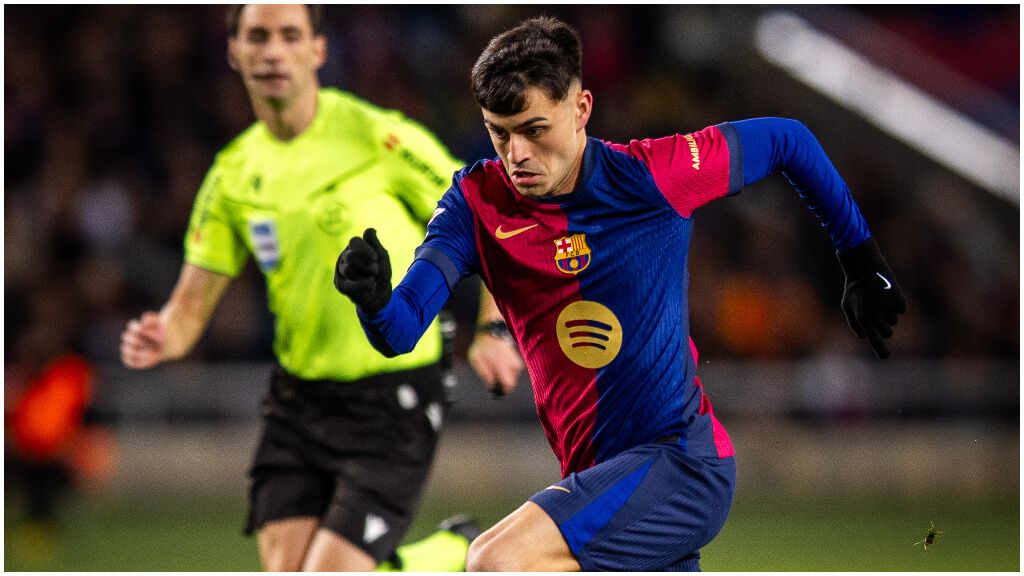  Pedri en el Barcelona-Atlético. (Fuente: @FCBarcelona_es)