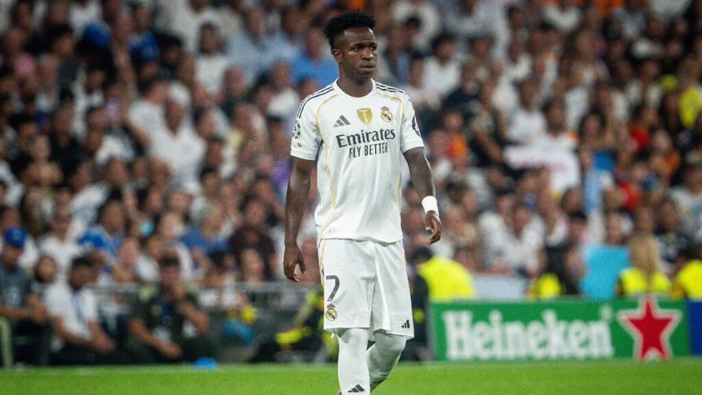 Vinicius jugando con el Real Madrid frente al Marsella (Cordon Press)