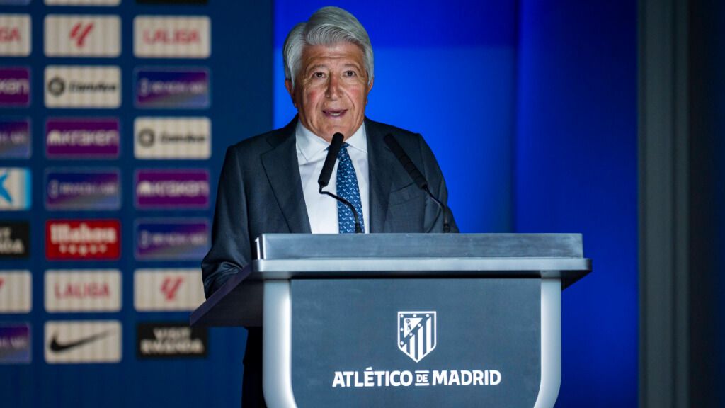 Enrique Cerezo en un acto del Atlético de Madrid (Cordon Press)