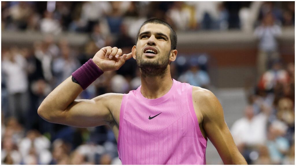 Carlos Alcaraz, durante la final del US Open (EFE)