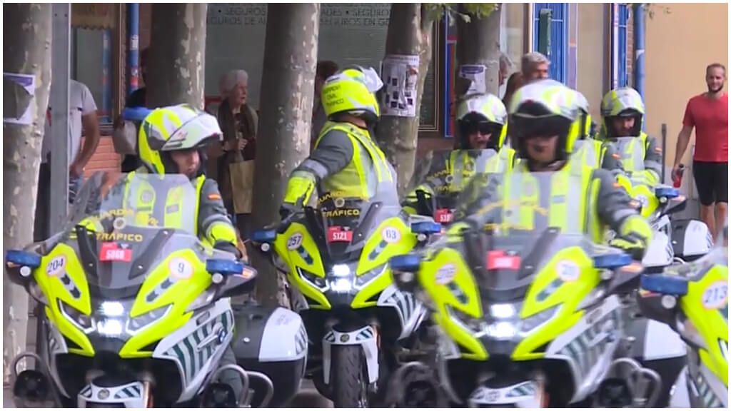  Imágenes de la seguridad en la penultima etapa de La Vuelta.