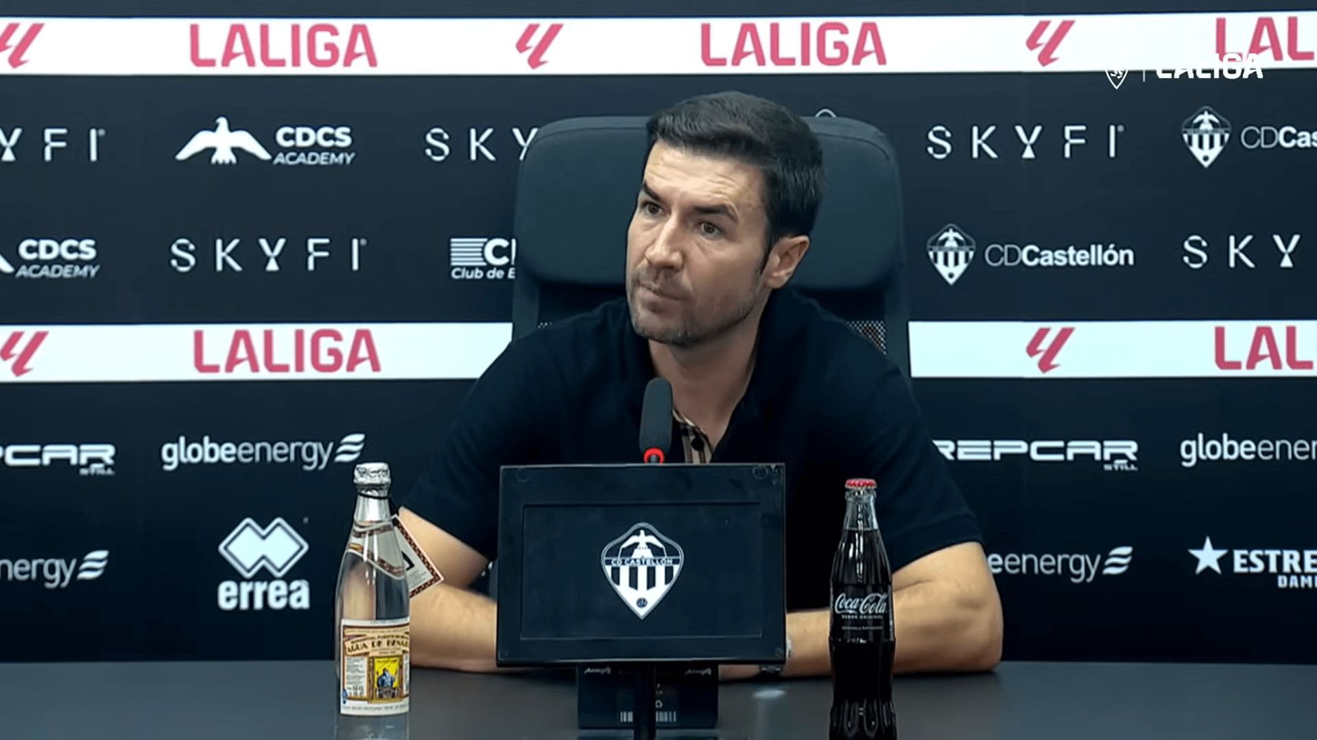 Gabi Fernández, en rueda de prensa tras el Castellón-Real Zaragoza.