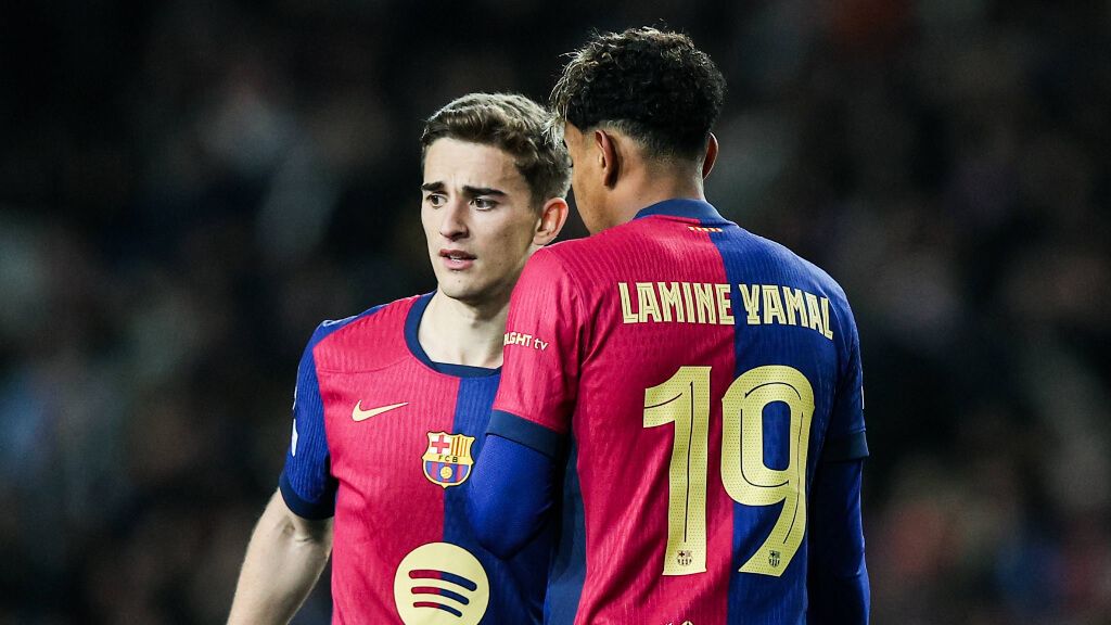  Gavi y Lamine Yamal en un partido con el Barça (Cordon Press)
