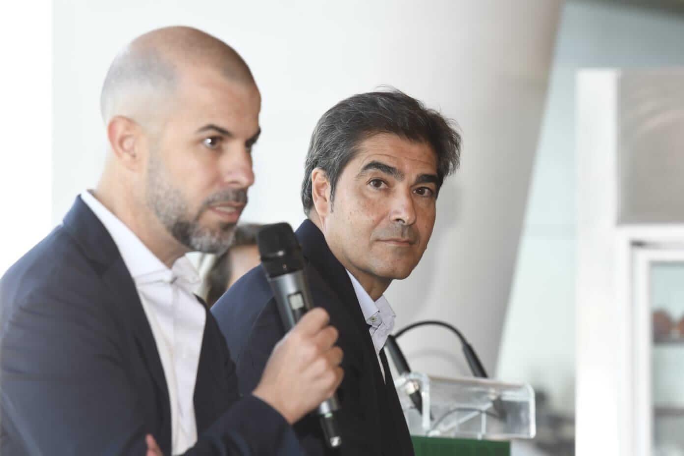  Ángel Haro y Manu Fajardo, en la presentación de Antony.