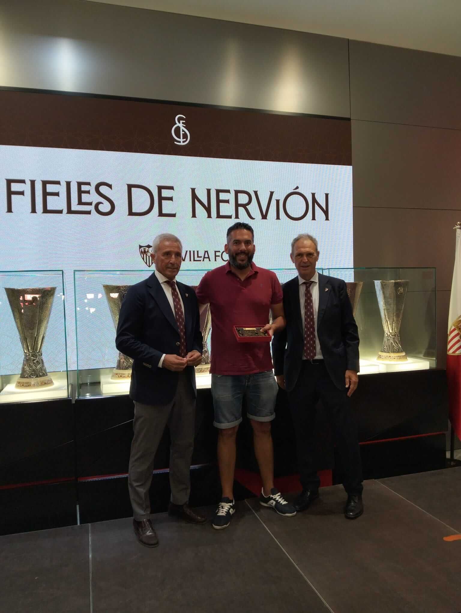 Pablo Blanco y Joaquín Caparrós, durante el Fieles de Nervión de 2025.