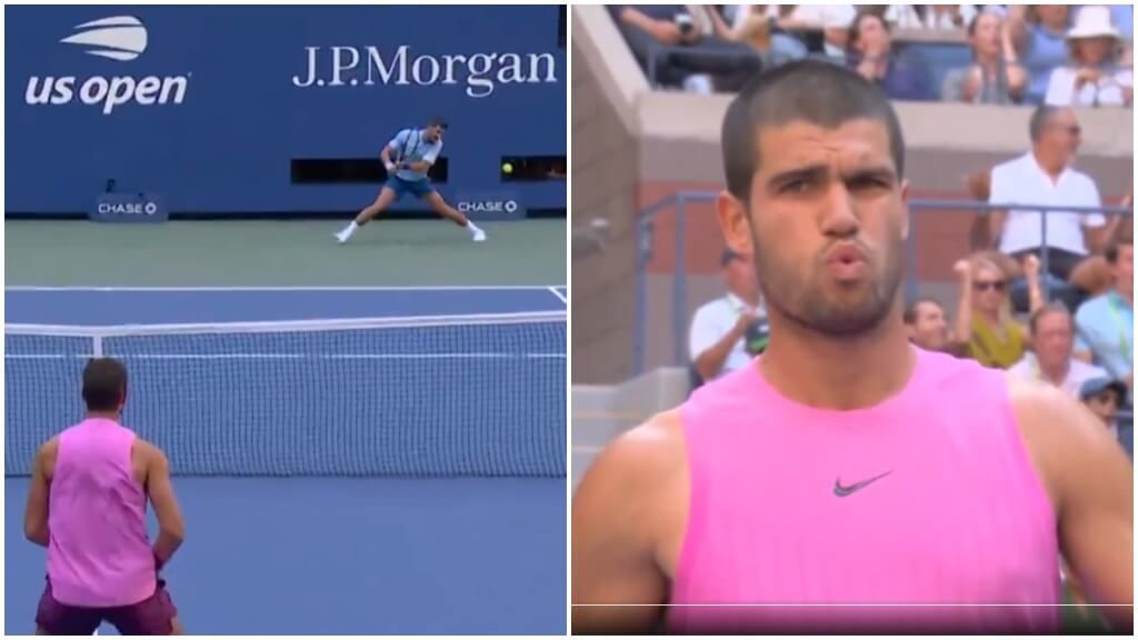 El revés de Djokovic que ha sorprendido a Carlos Alcaraz (foto: US Open X).