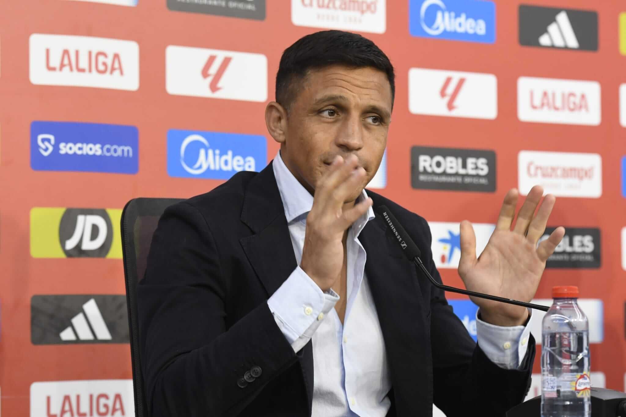 Alexis Sánchez, durante su presentación.