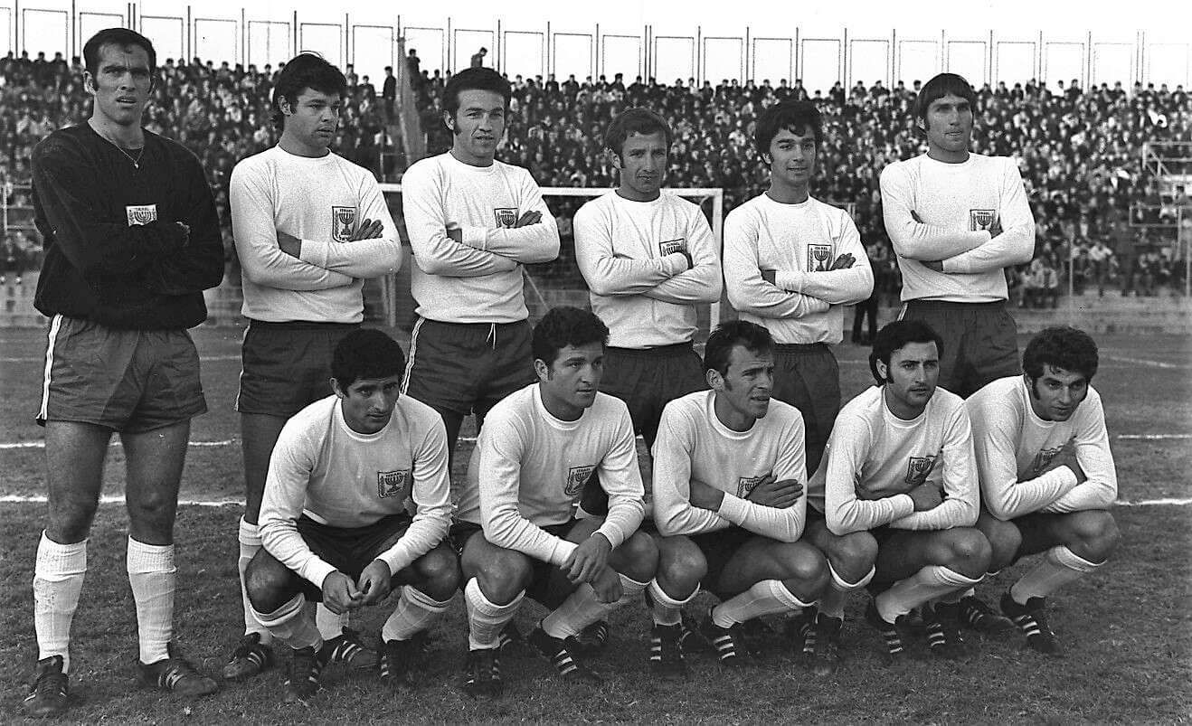 Un once titular de Israel en el Mundial de México 1970.