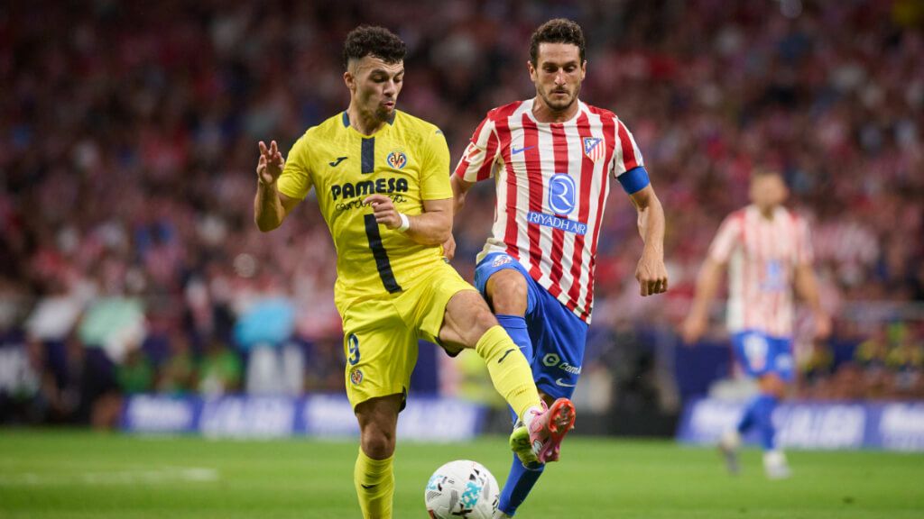 Koke y Mikautadze en el Atlético de Madrid - Villarreal (Fuente: Cordon Press)