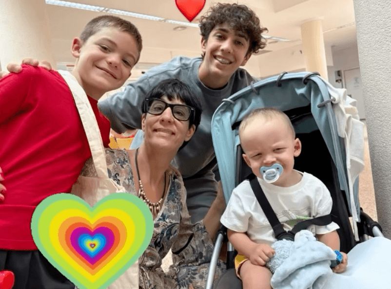 Luca y su familia camino de Mestalla