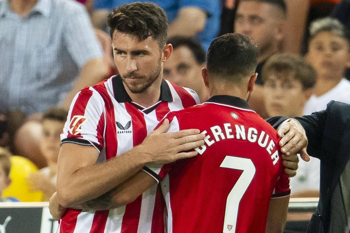 El debut de Aymeric Laporte en Mestalla ante el Valencia (Foto: Athletic Club)
