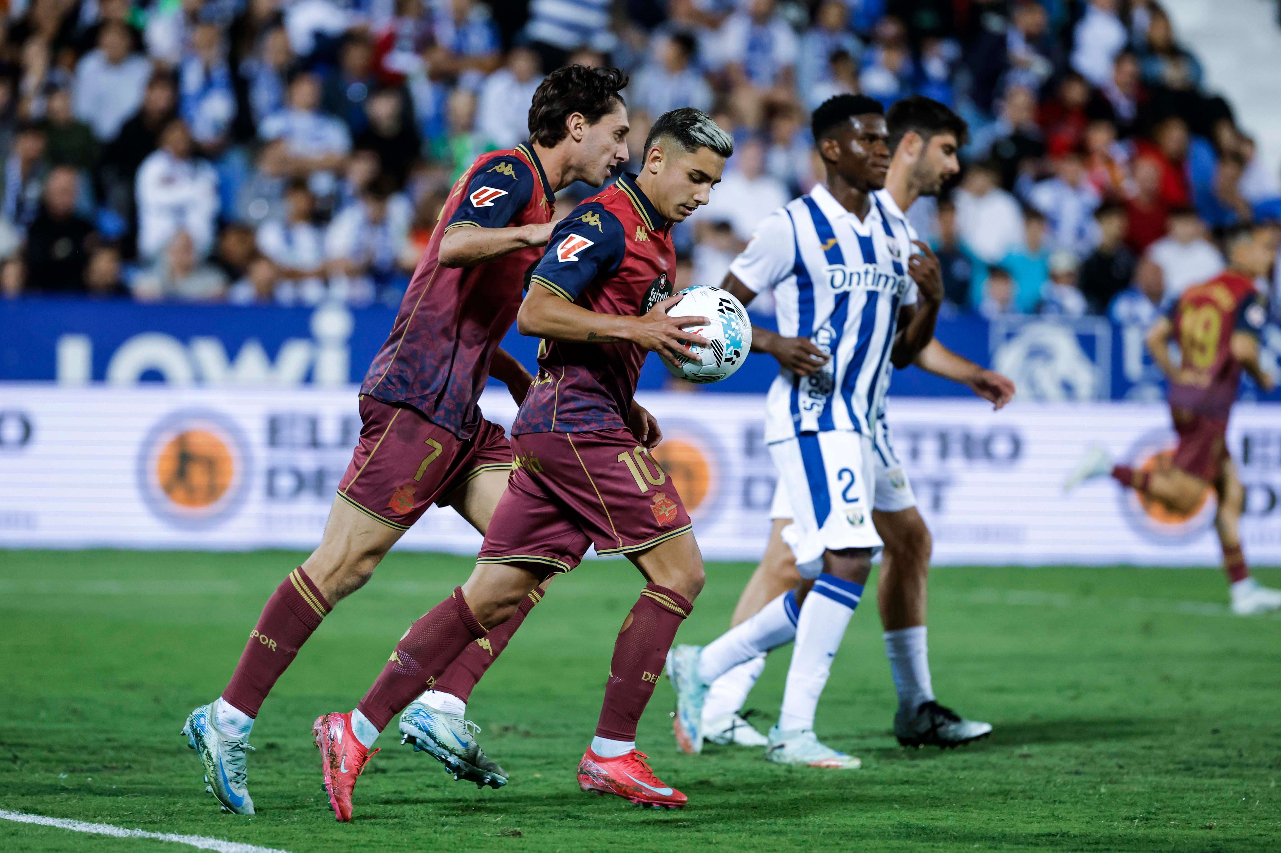  Yeremay Hernández celebra su gol en el Leganés-Deportivo.