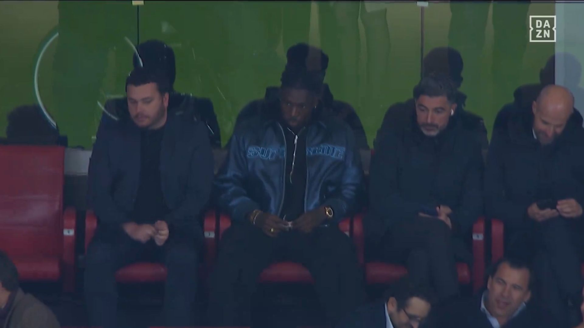  Moise Kean, en el palco del Metropolitano.