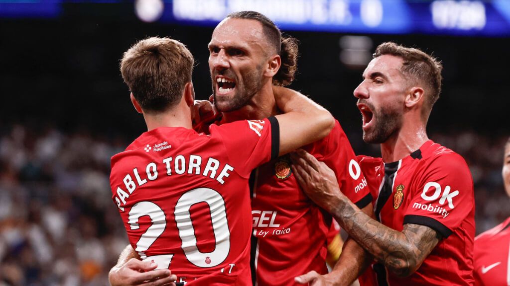  Muriqi celebrando su gol en el Bernabéu (Fuente: EFE)