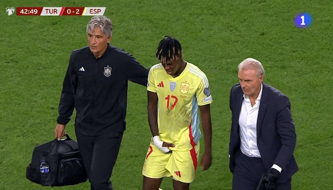 Nico Williams, lesionado en el Turquía-España.