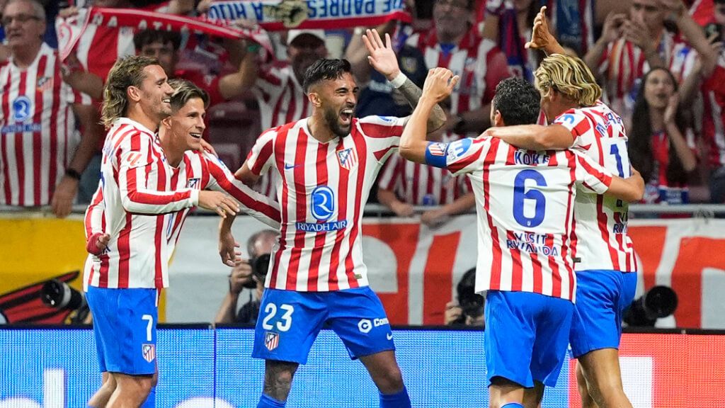  El Atlético de Madrid celebra un gol de Nico González (Cordon Press)
