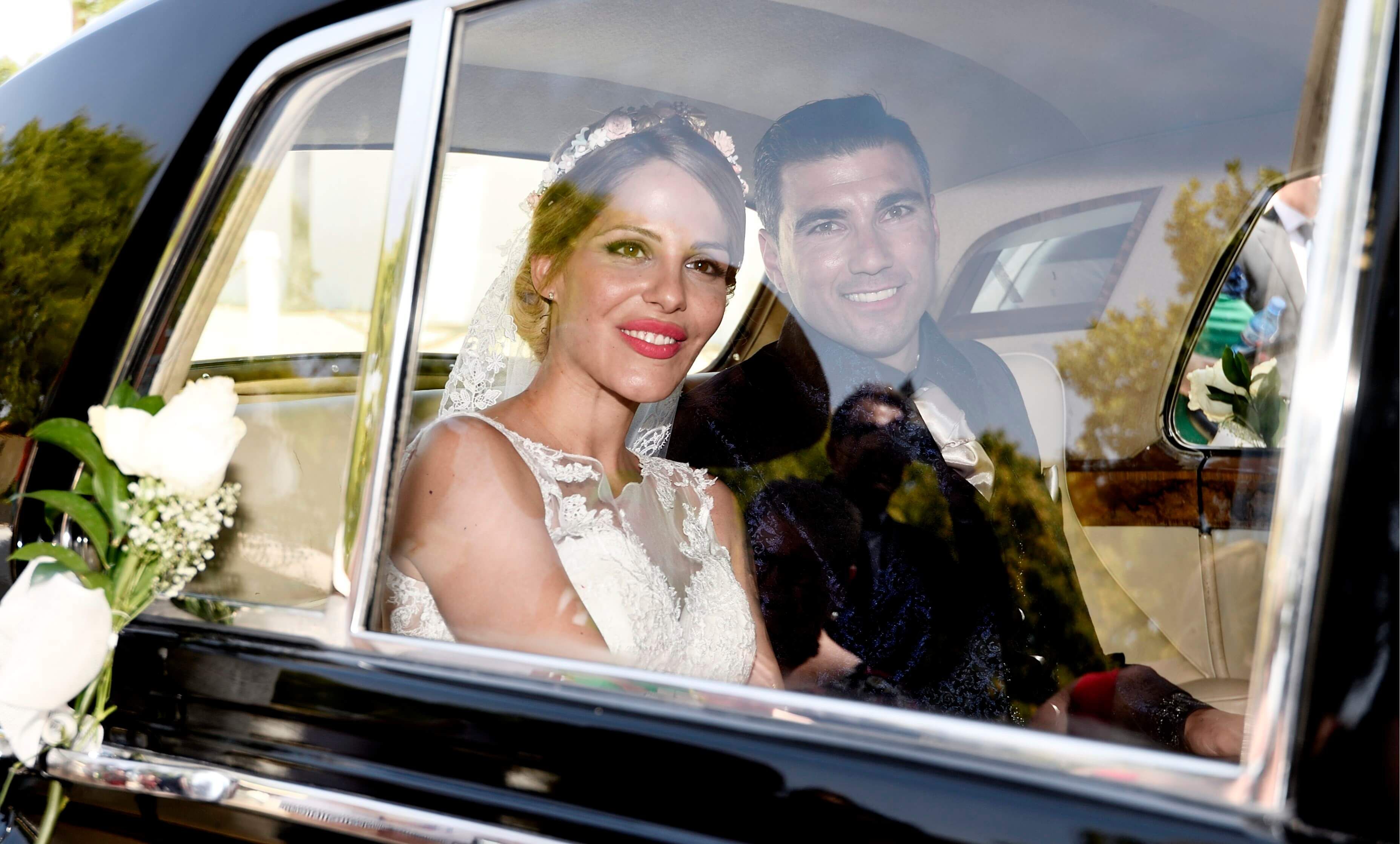 Noelia López y José Antonio Reyes el día de su boda