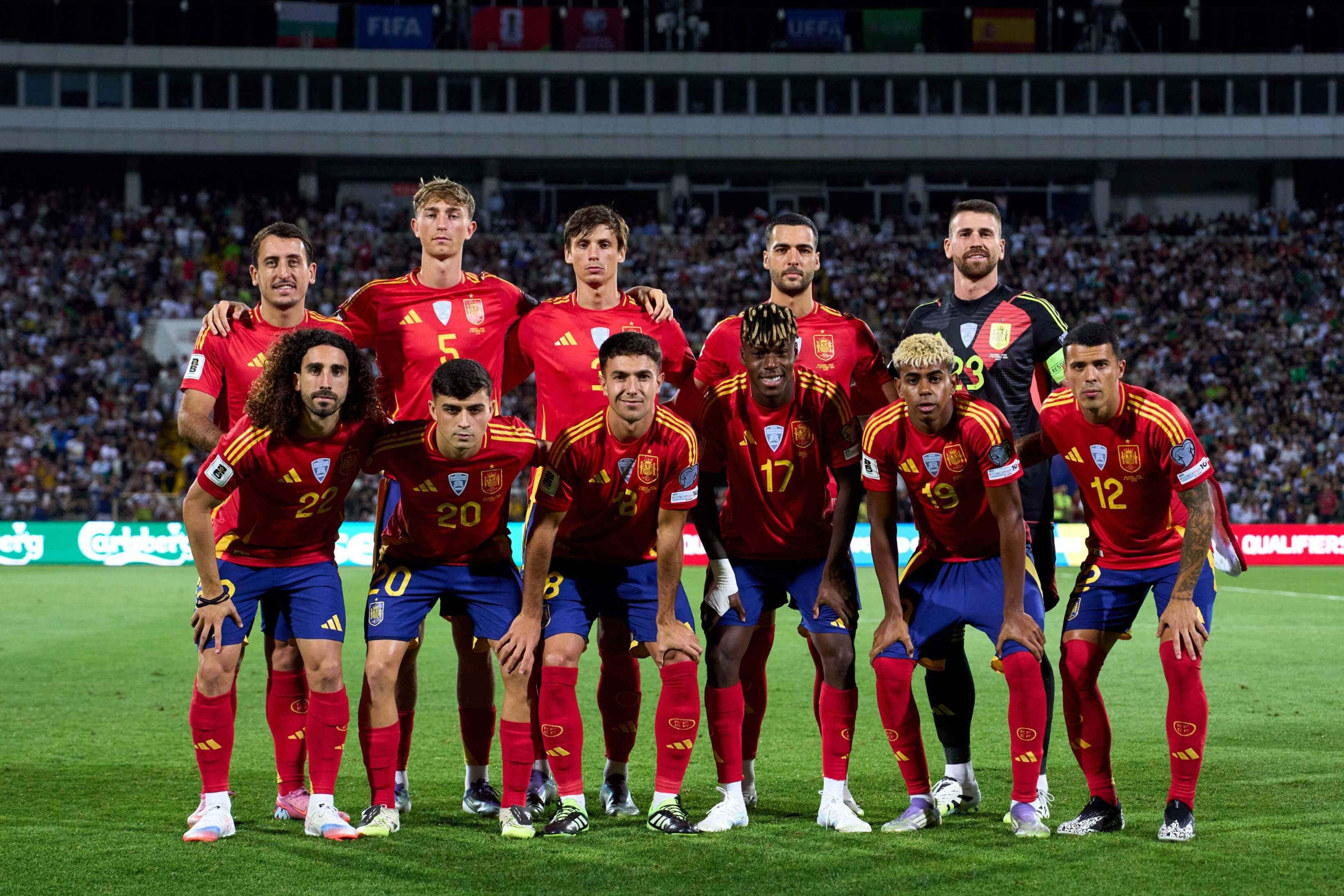 Once de España ante Bulgaria.