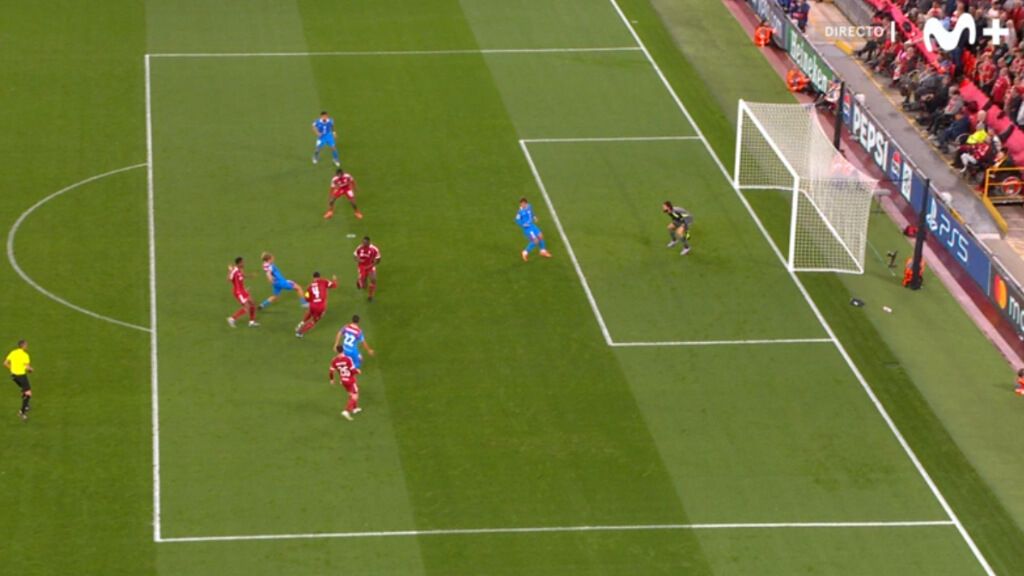  El posible fuera de juego posicional de Griezmann en el gol de Llorente (Movistar)