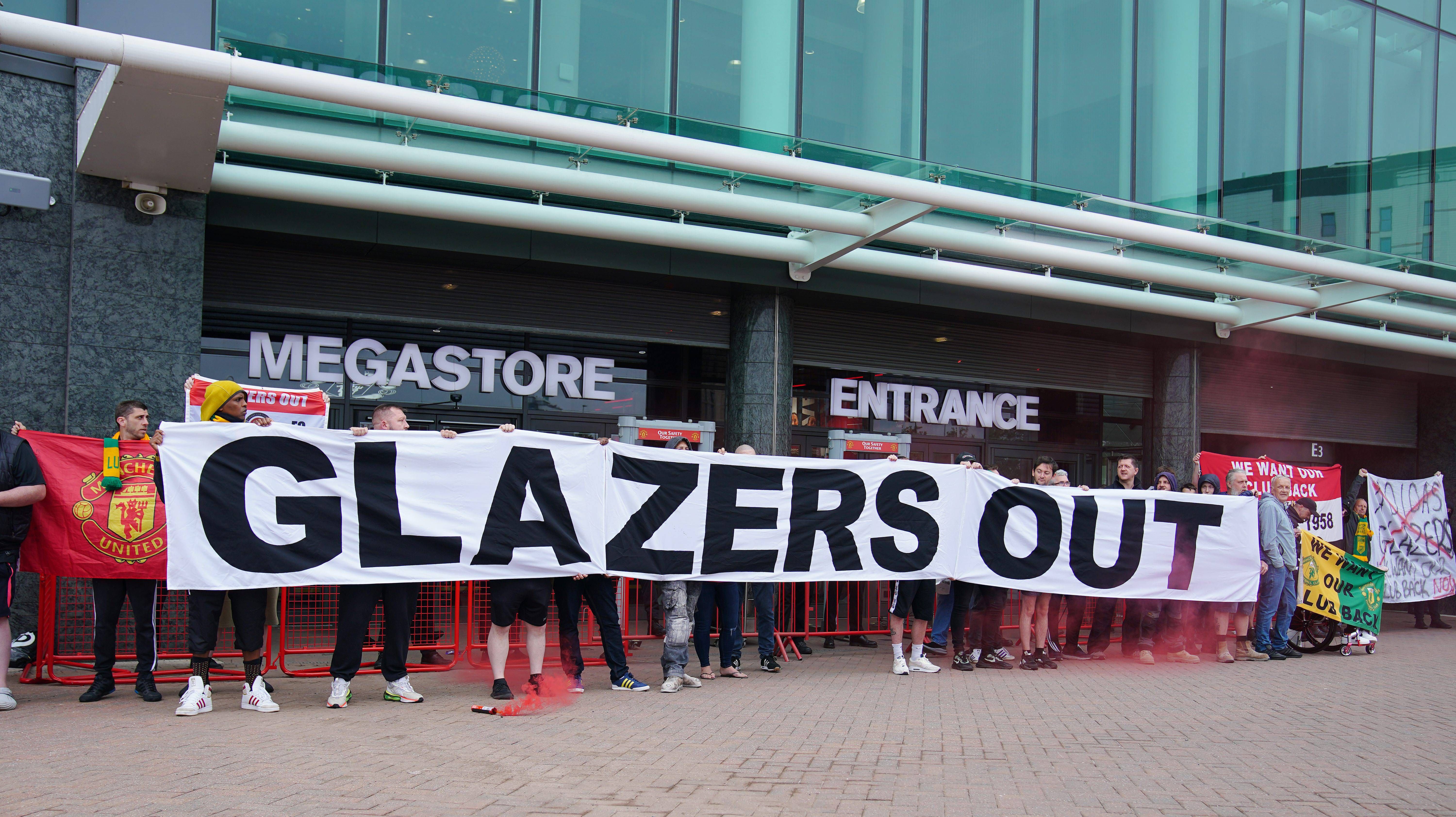  Protesta de fans del Manchester United contra la familia Glazer.