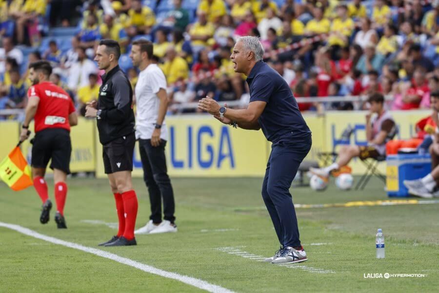  Sergio Pellicer, durante el UD Las Palmas-Málaga.