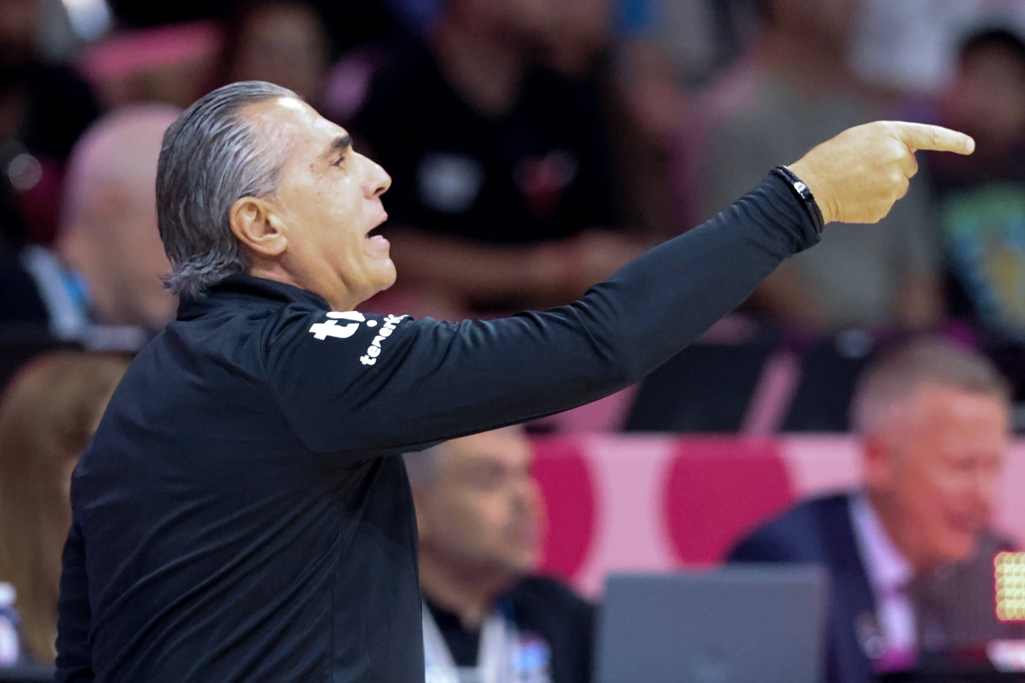 Sergio Scariolo, durante el partido ante Georgia.