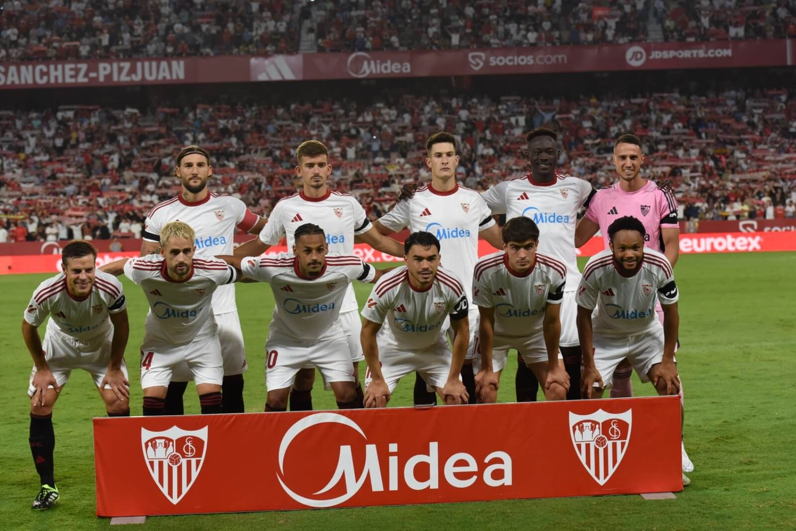  El once del Sevilla ante el Villarreal.
