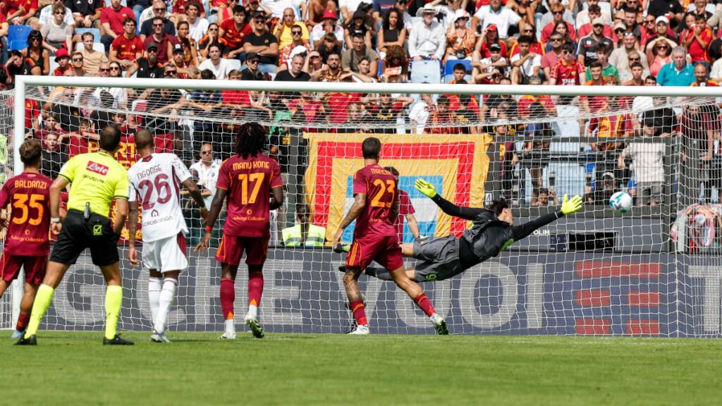 El gol de Giovanni Simeone ante la Roma (Fuente: EFE)
