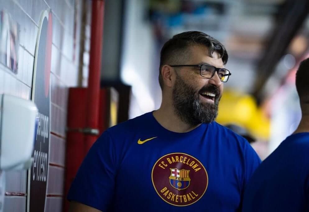 David Urbano, fisioterapeuta del Barça de baloncesto. Fuente @urbanogomezdavid.