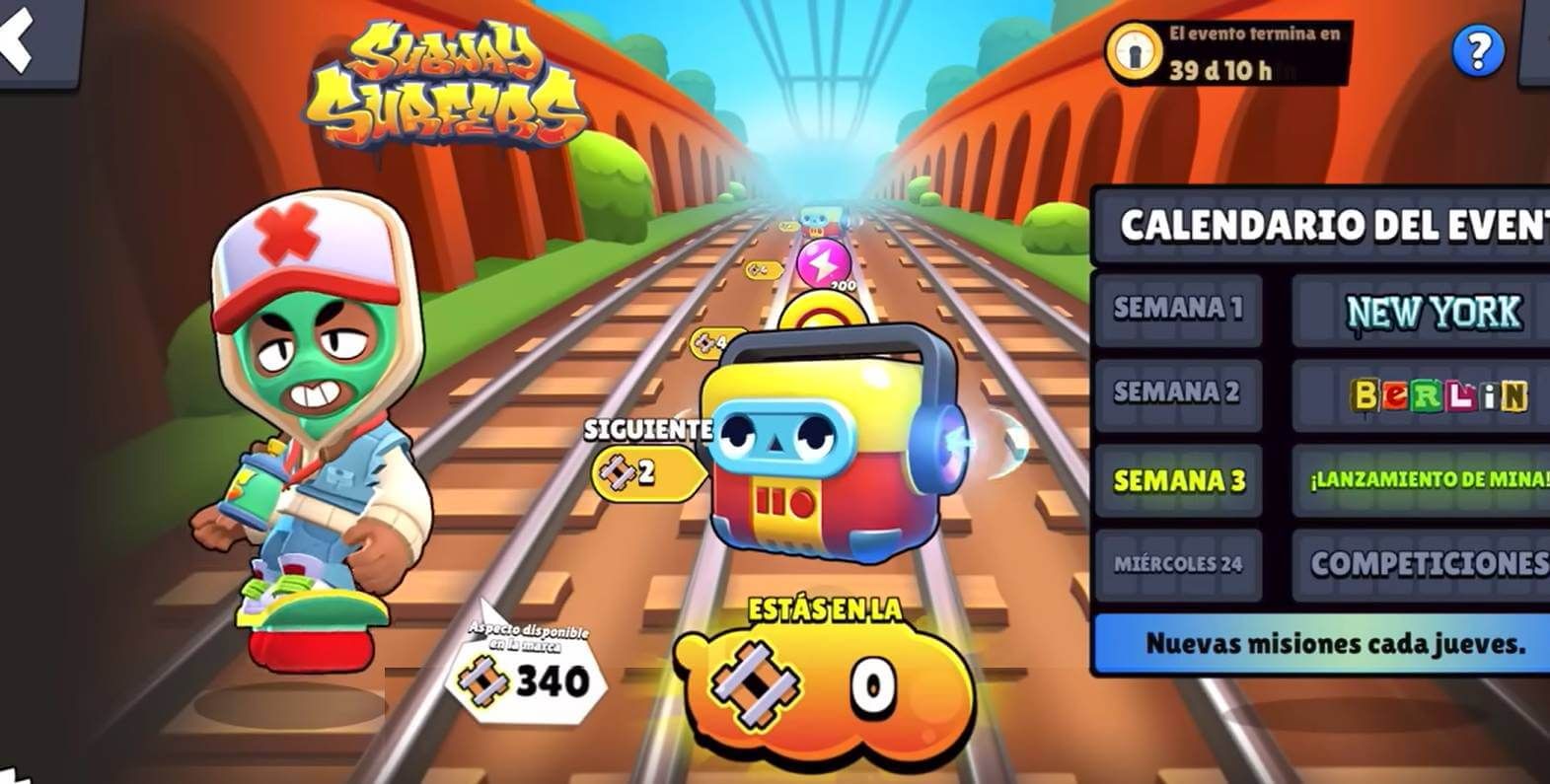 Conseguir vías de Subway Surfers nos dará recompensas en Brawl Stars y la skin Ollie Jake