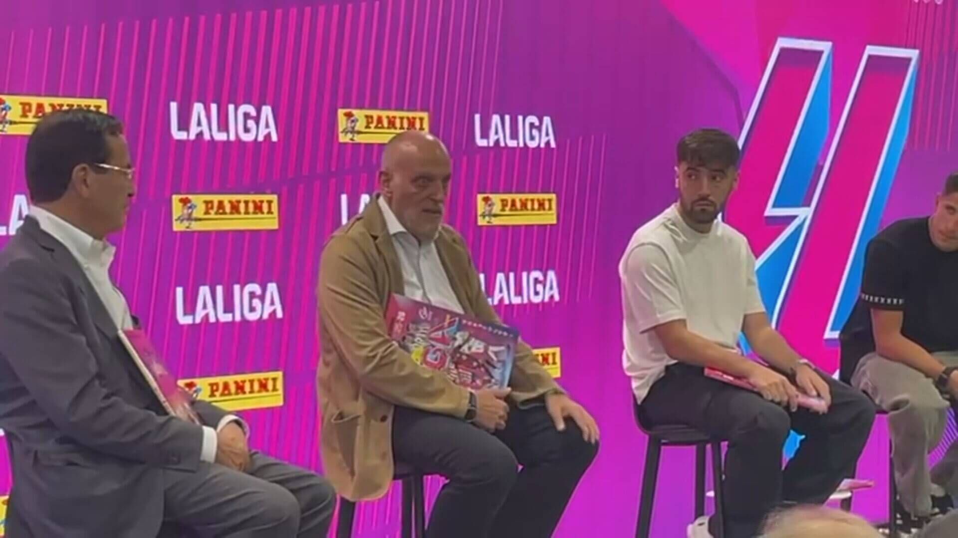  Javier Tebas propone una nueva forma de utilizar en VAR tras la expulsión de Dean Huijsen.