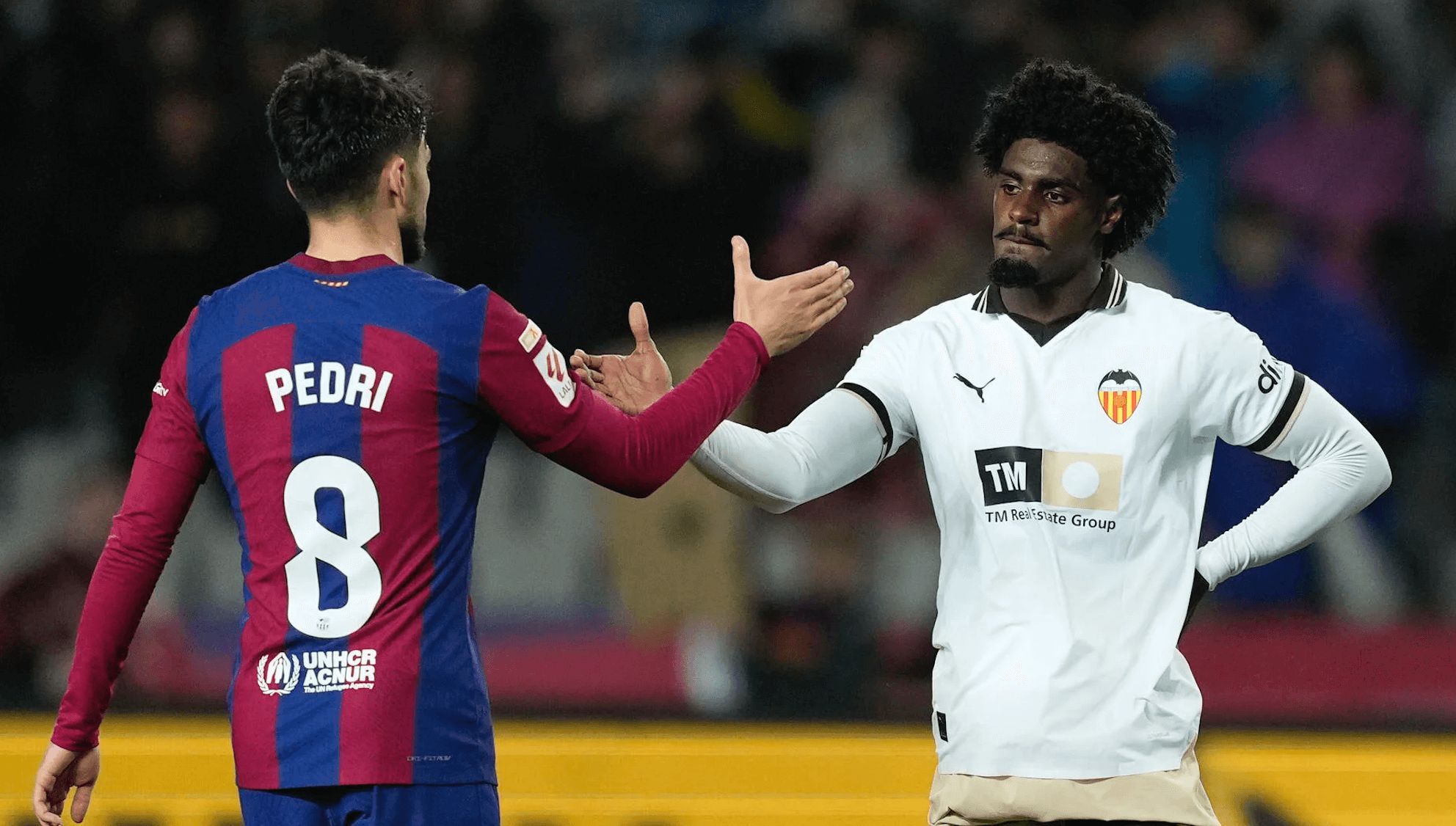  Thierry Rendall ante el FC Barcelona