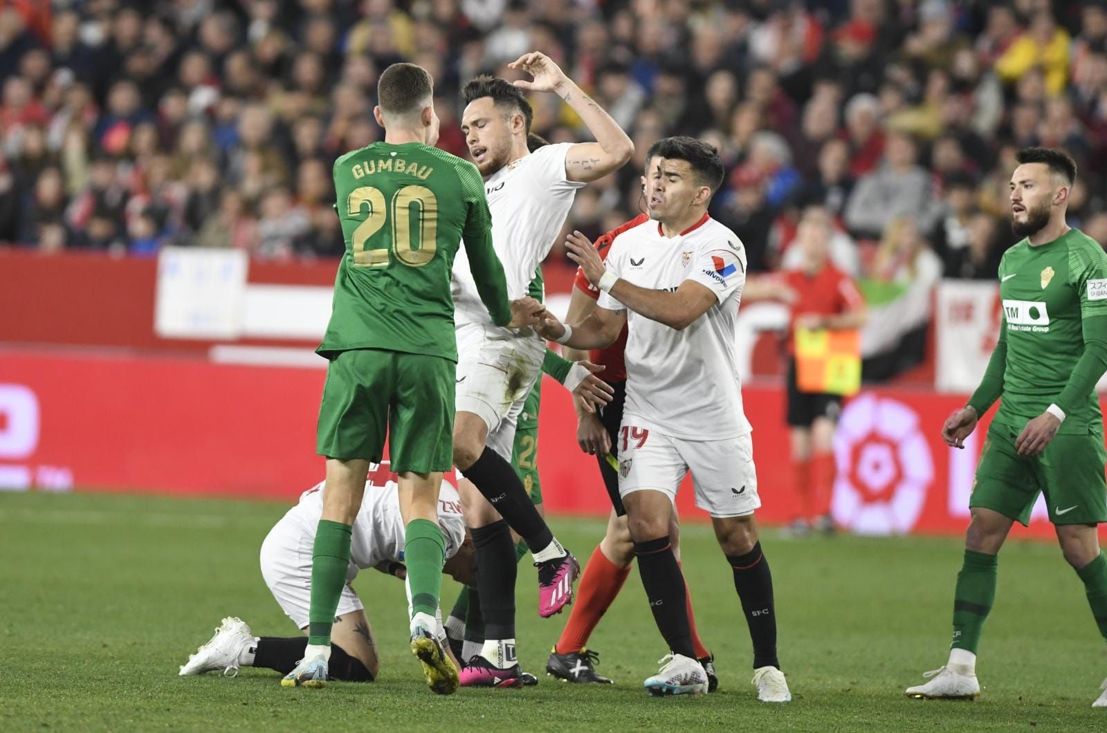  Imagen del partido entre el Sevilla y el Elche de 2023.