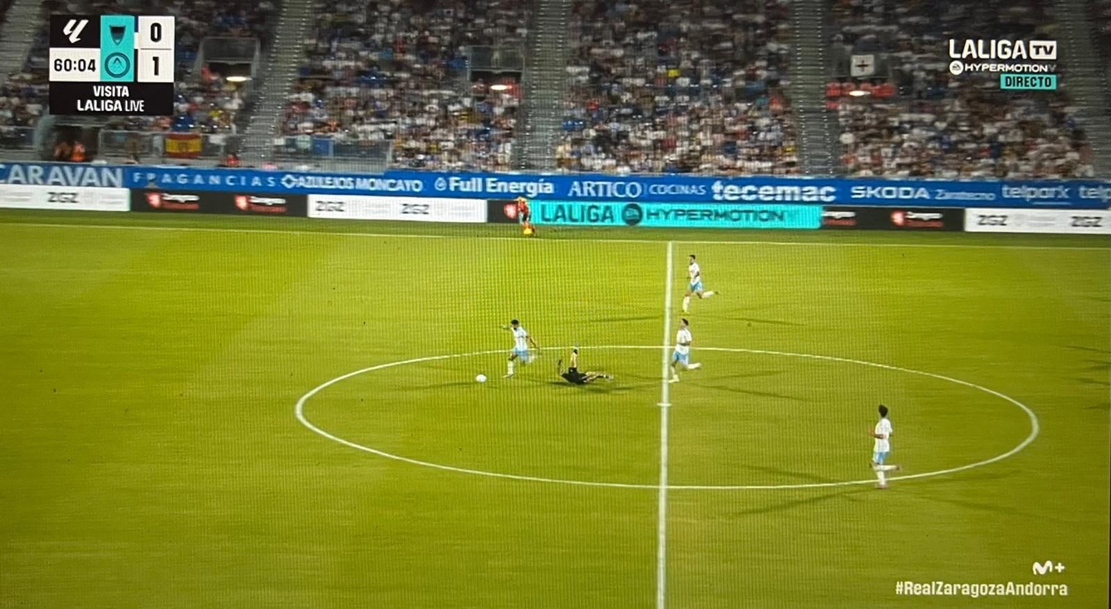  Expulsión de Pomares en el Zaragoza-Andorra.