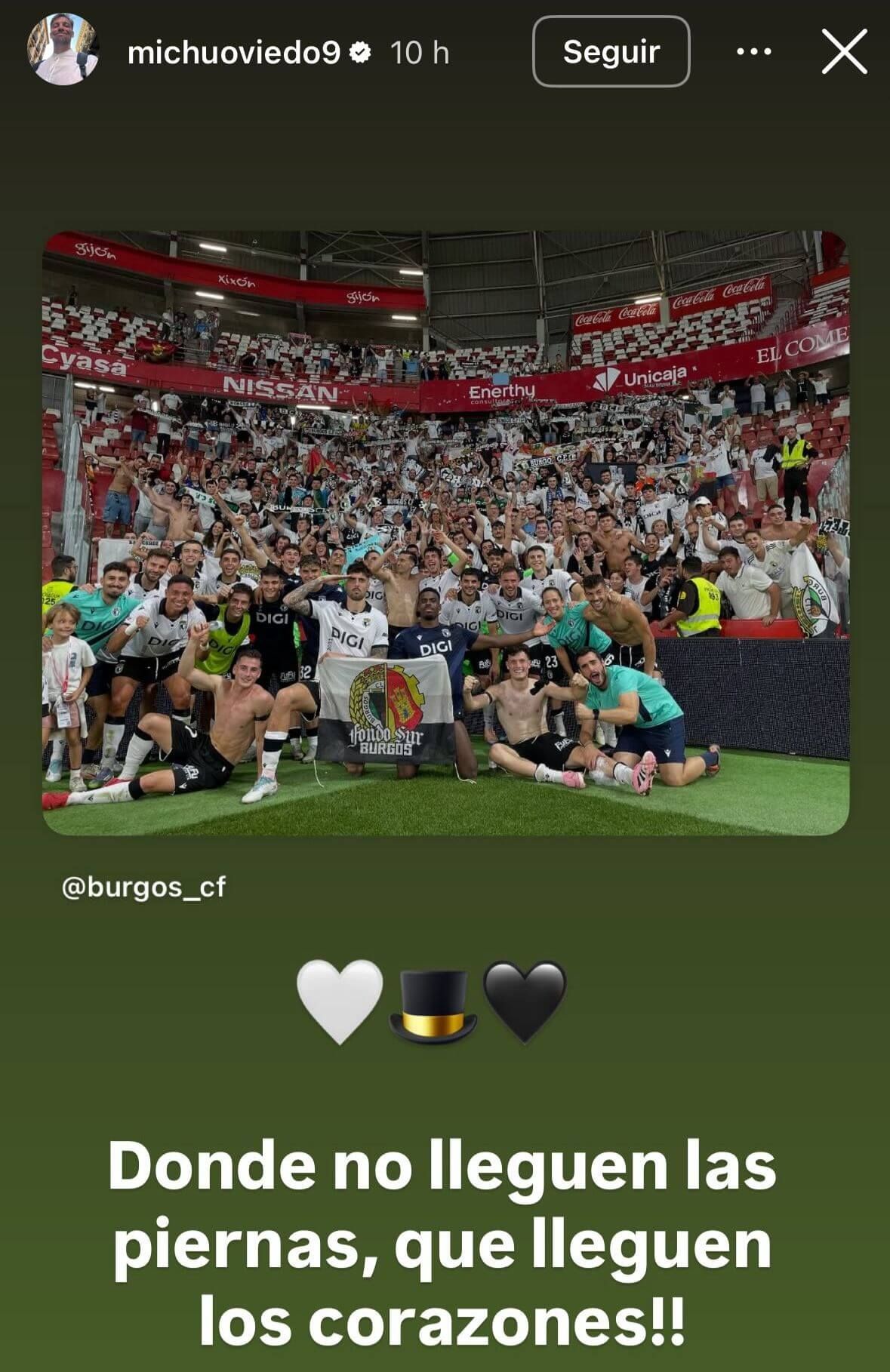  Captura de pantalla del perfil oficial de Michu en Instagram.