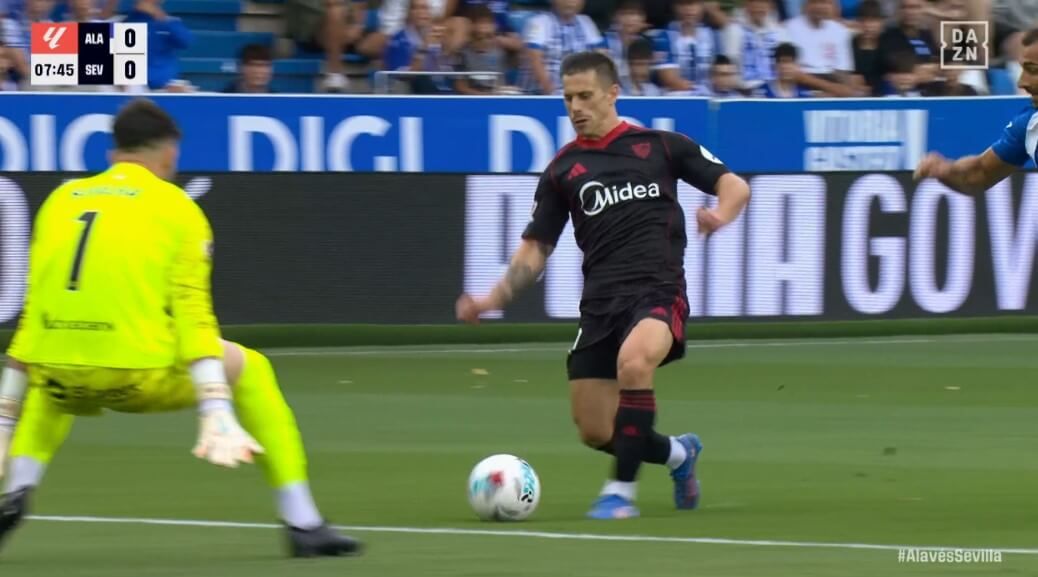 Alfon González, lesionado ante el Alavés.