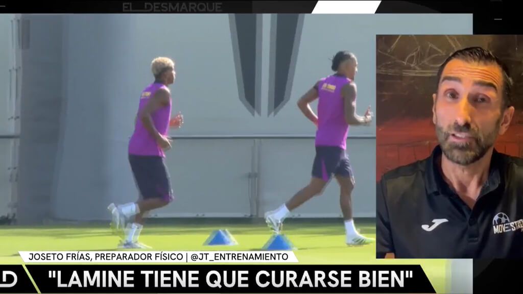  El preparador físico, Joseto Frías, valora la lesión de Lamine Yamal