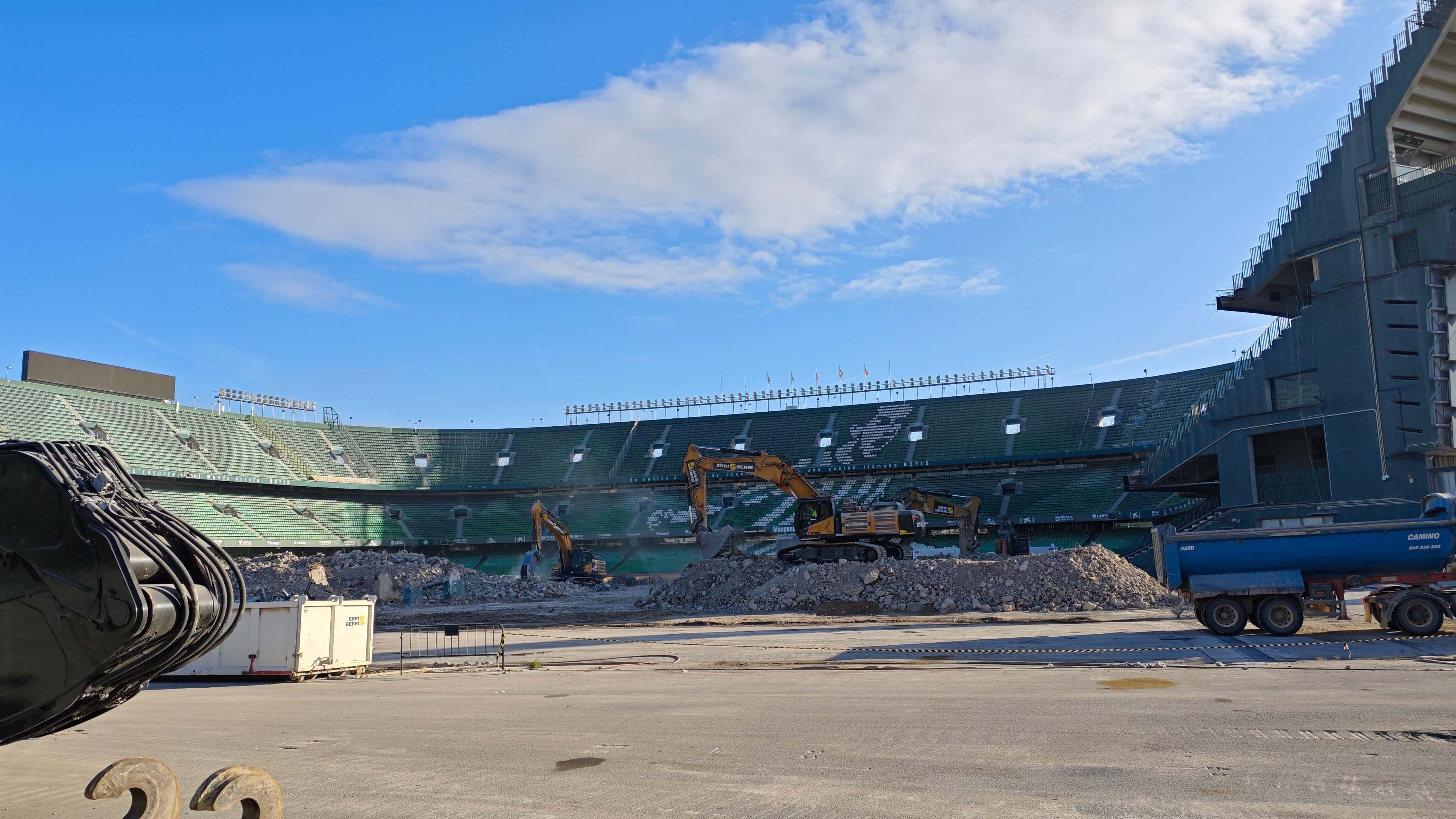 Estado de las obras del Benito Villamarín a 22 de octubre.