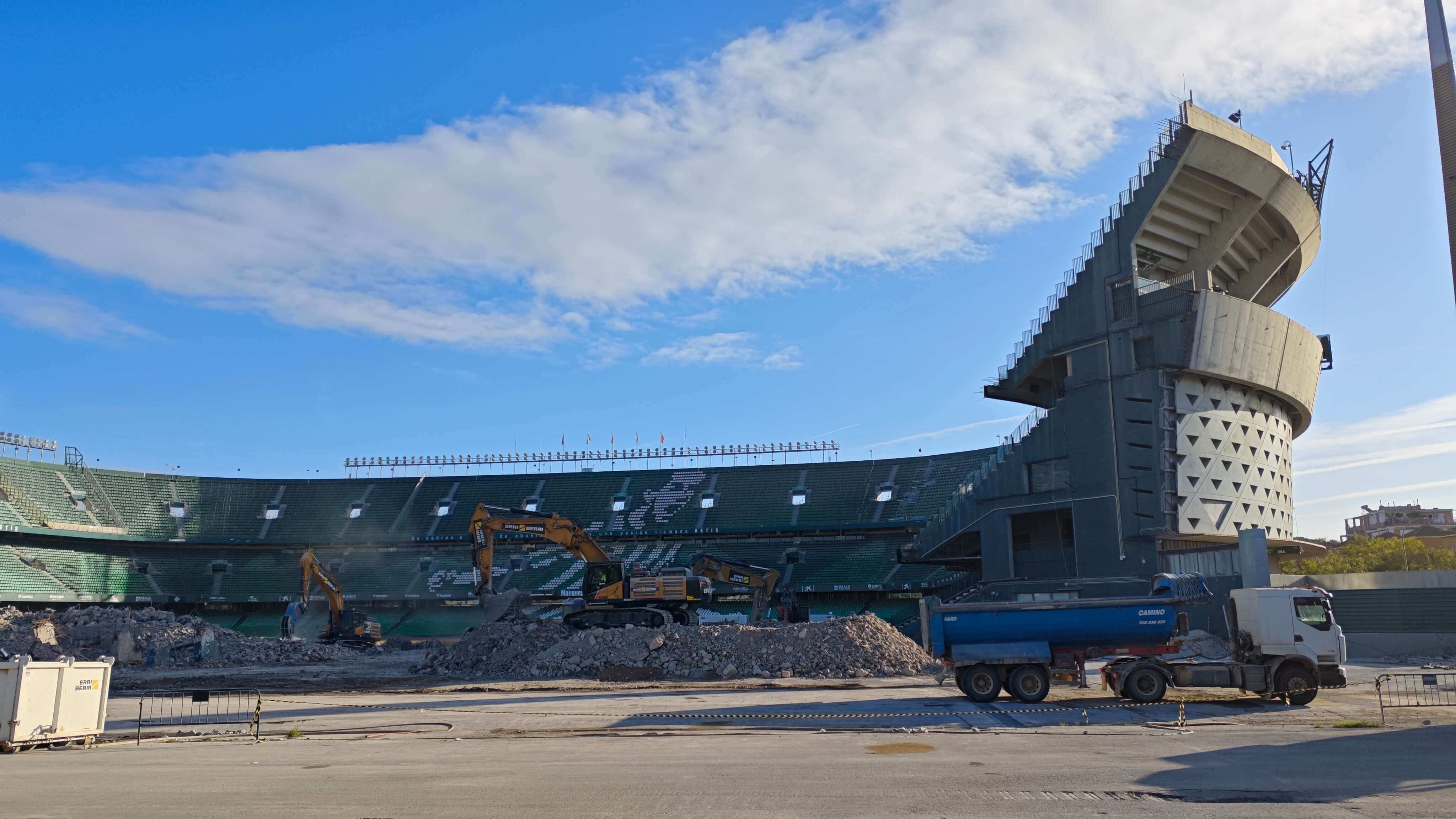 Estado de las obras del Benito Villamarín a 22 de octubre.