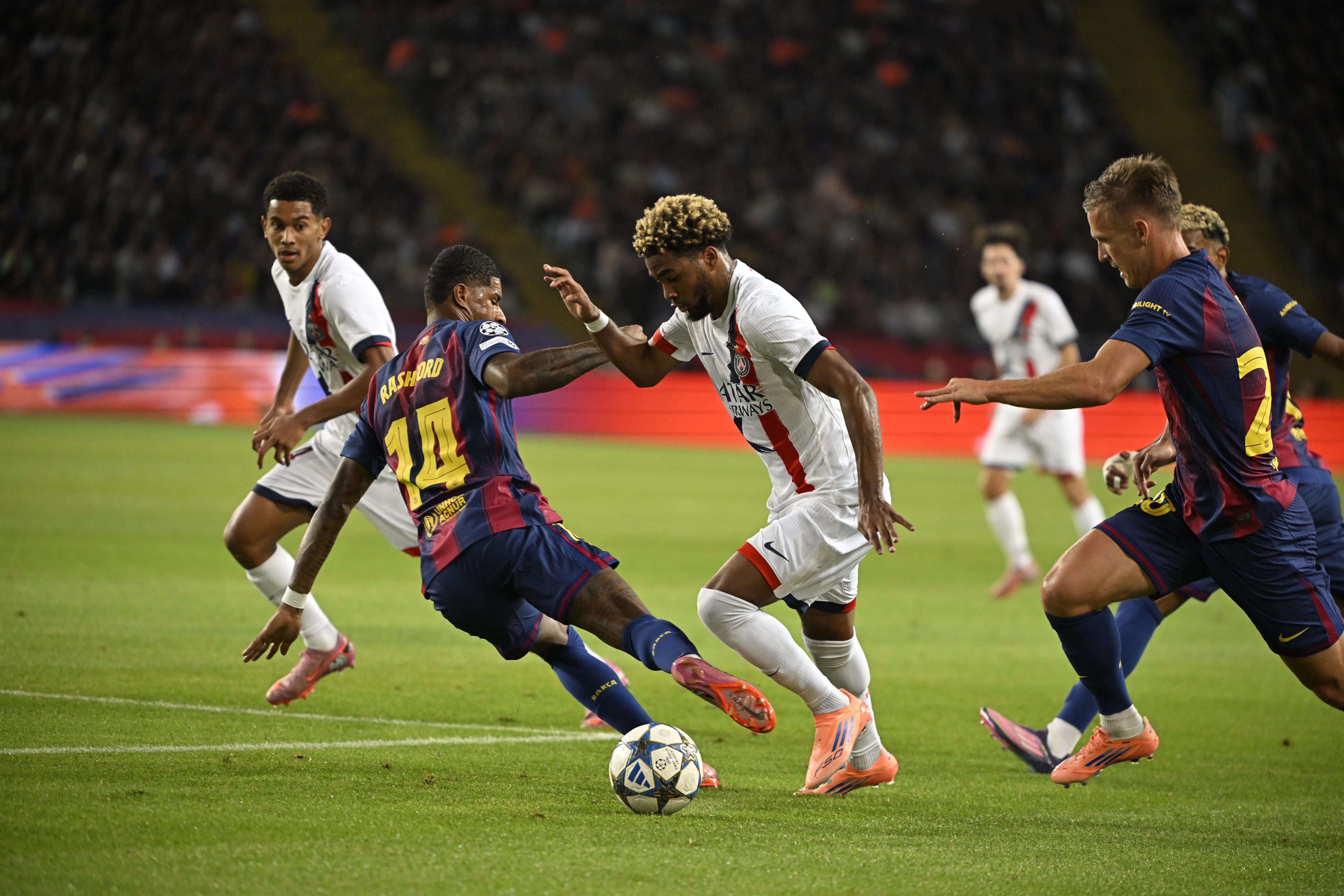  Marcus Rashford en el Barça - PSG de Champions