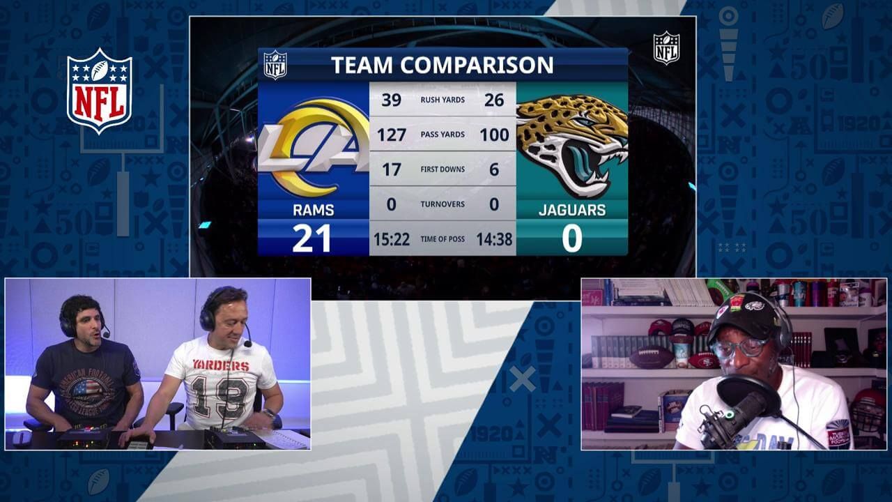  Iker Sagasti y José Antonio Ponce hablando de los diferentes pañuelos en la NFL.