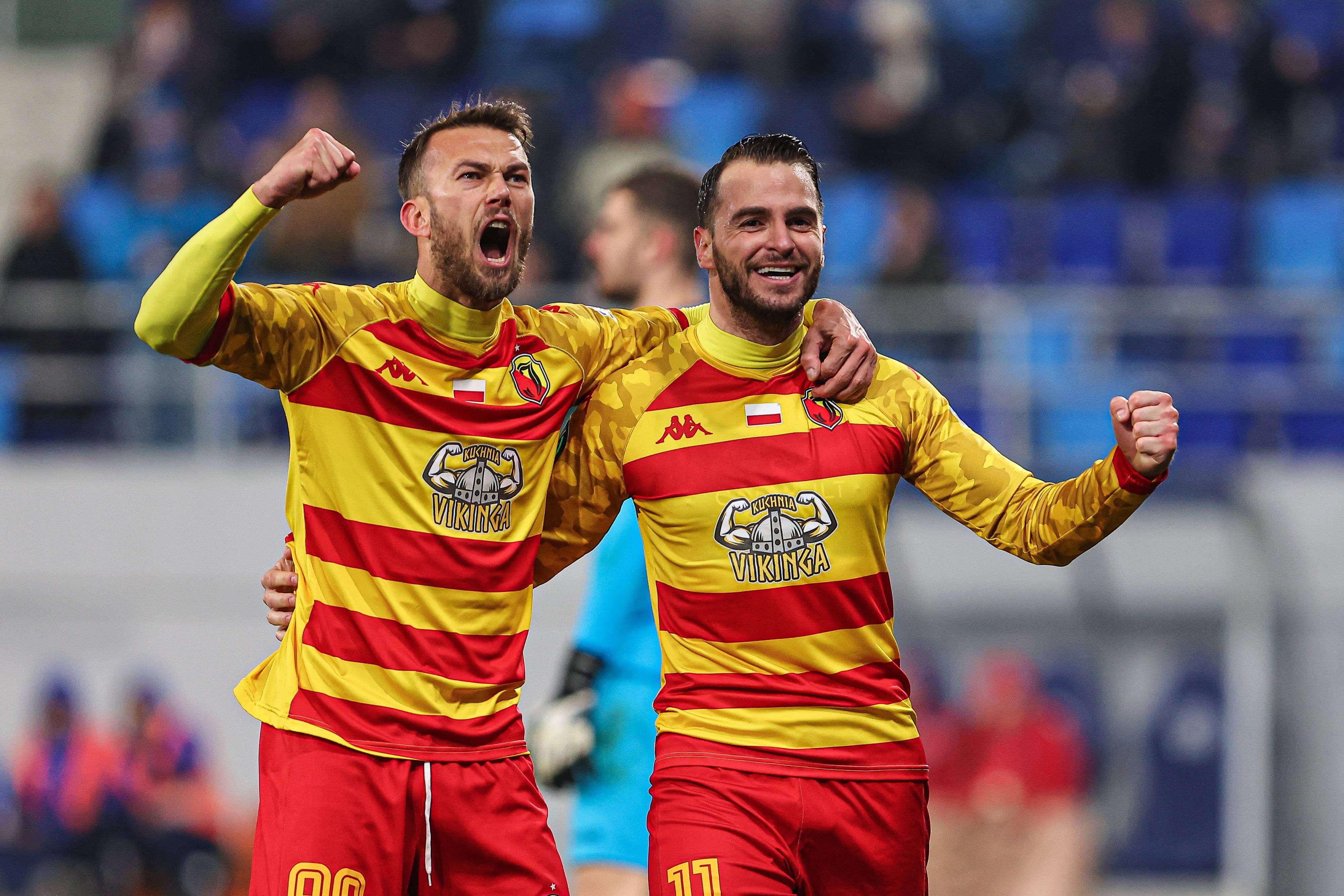 Jesús Imaz celebrando un gol con el Jagiellonia Białystok. Fuente: CordonPress.