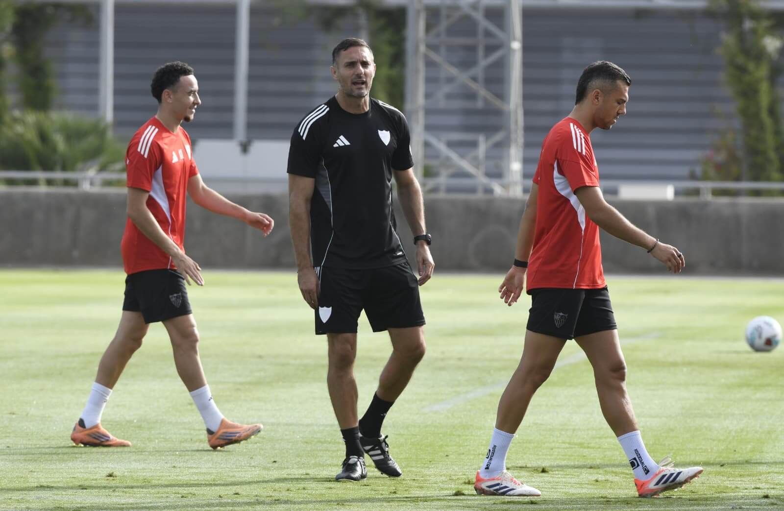 Guido Bonini y Joan Jordán, en el entrenamiento de este miércoles.