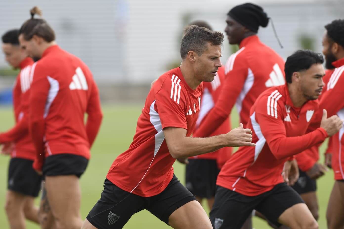  Azpilicueta, en el entrenamiento de este viernes.