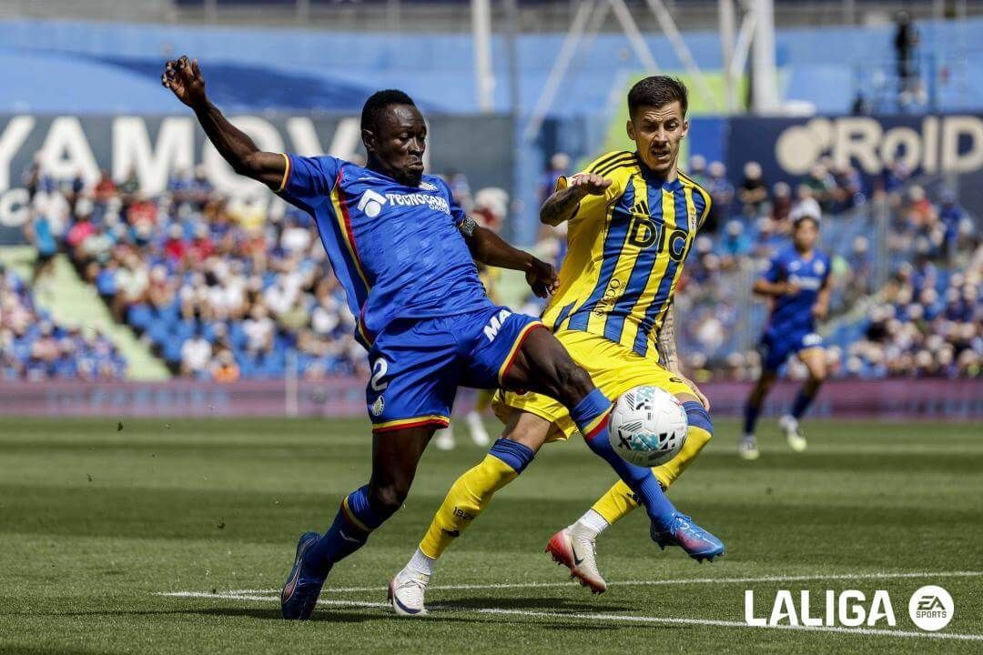 Djené, en un partido del Getafe (FOTO: LALIGA).