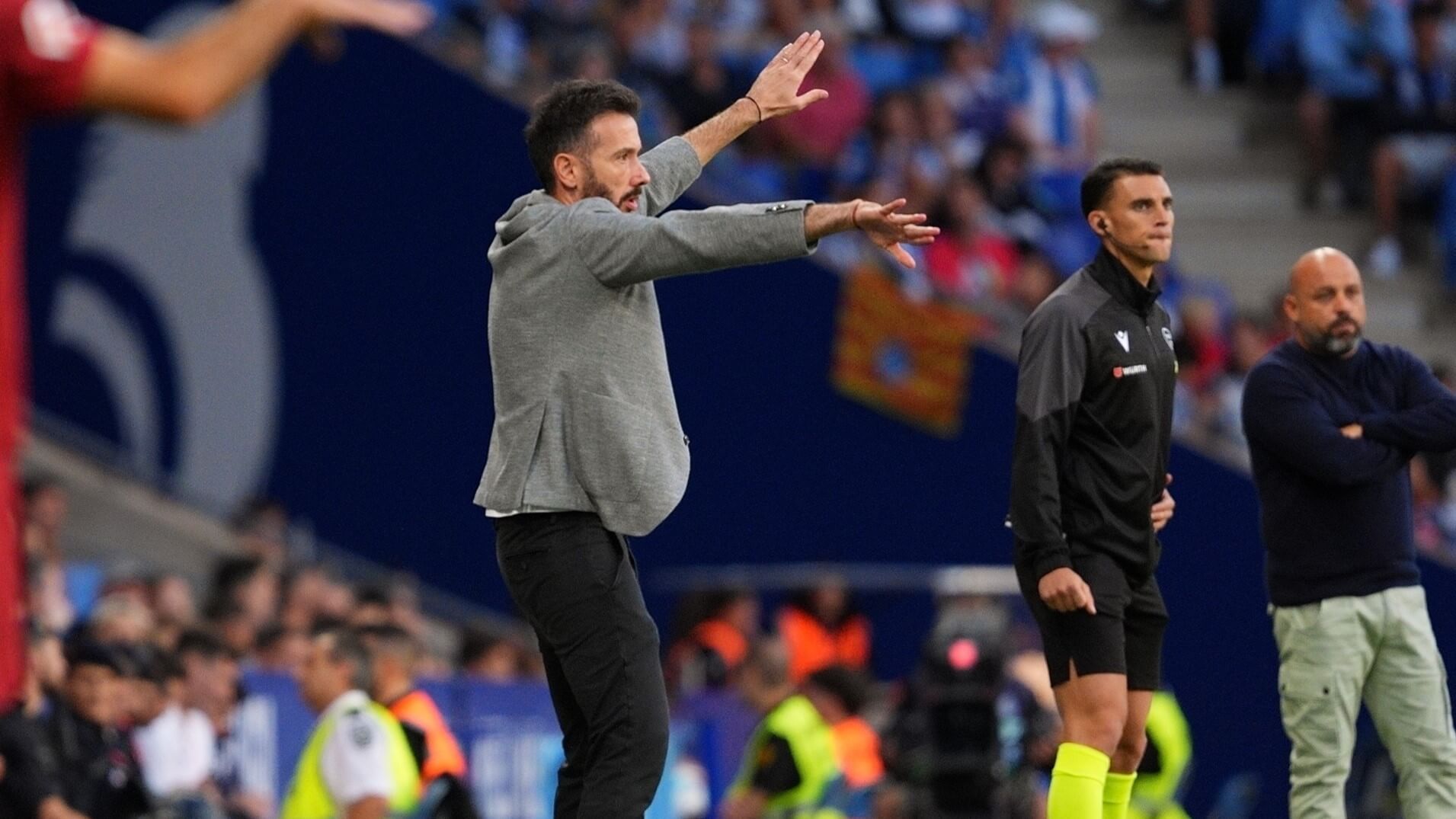 Carlos Corberán ante el Espanyol (Foto: LALIGA)