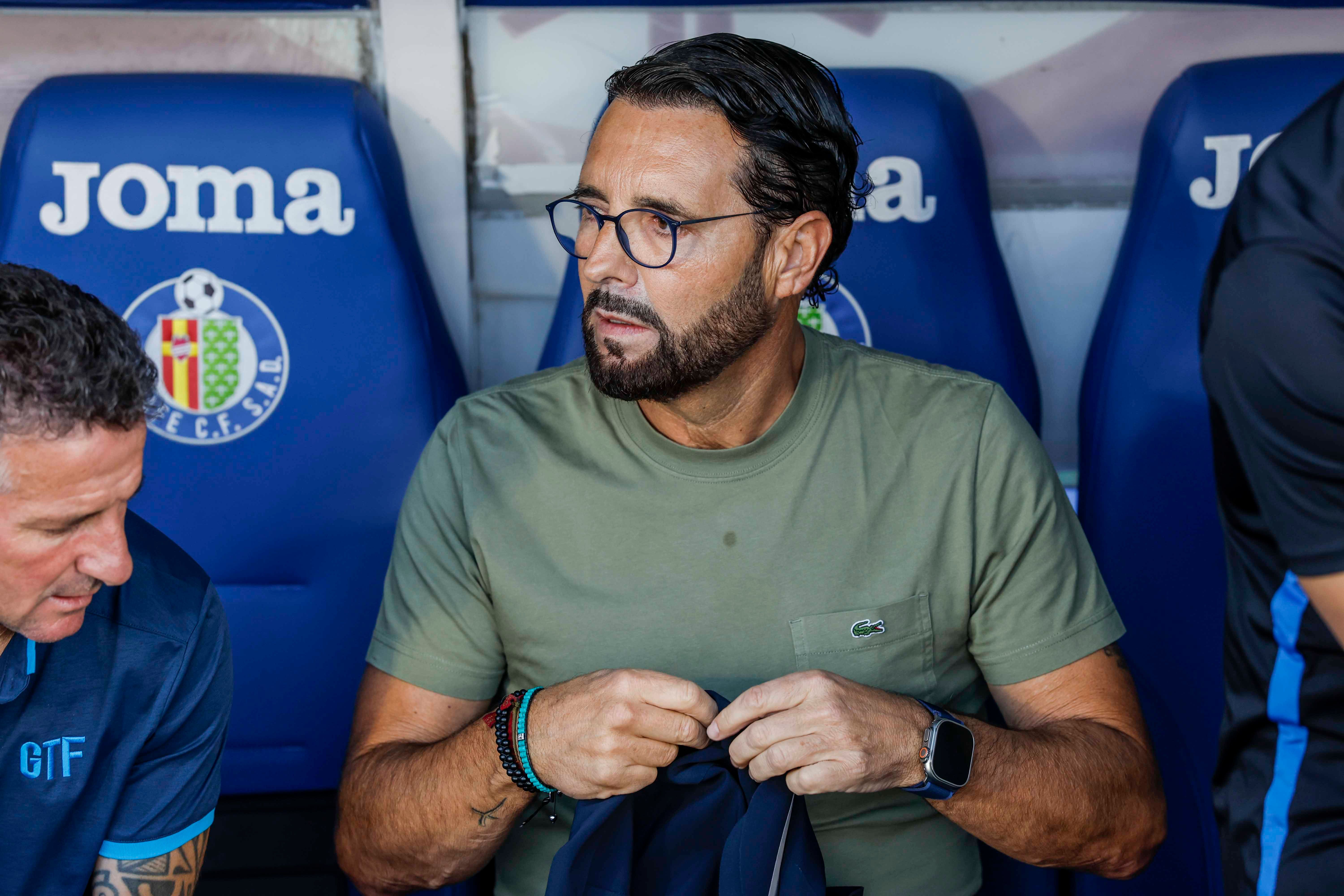  José Bordalás, en el Getafe-Alavés.