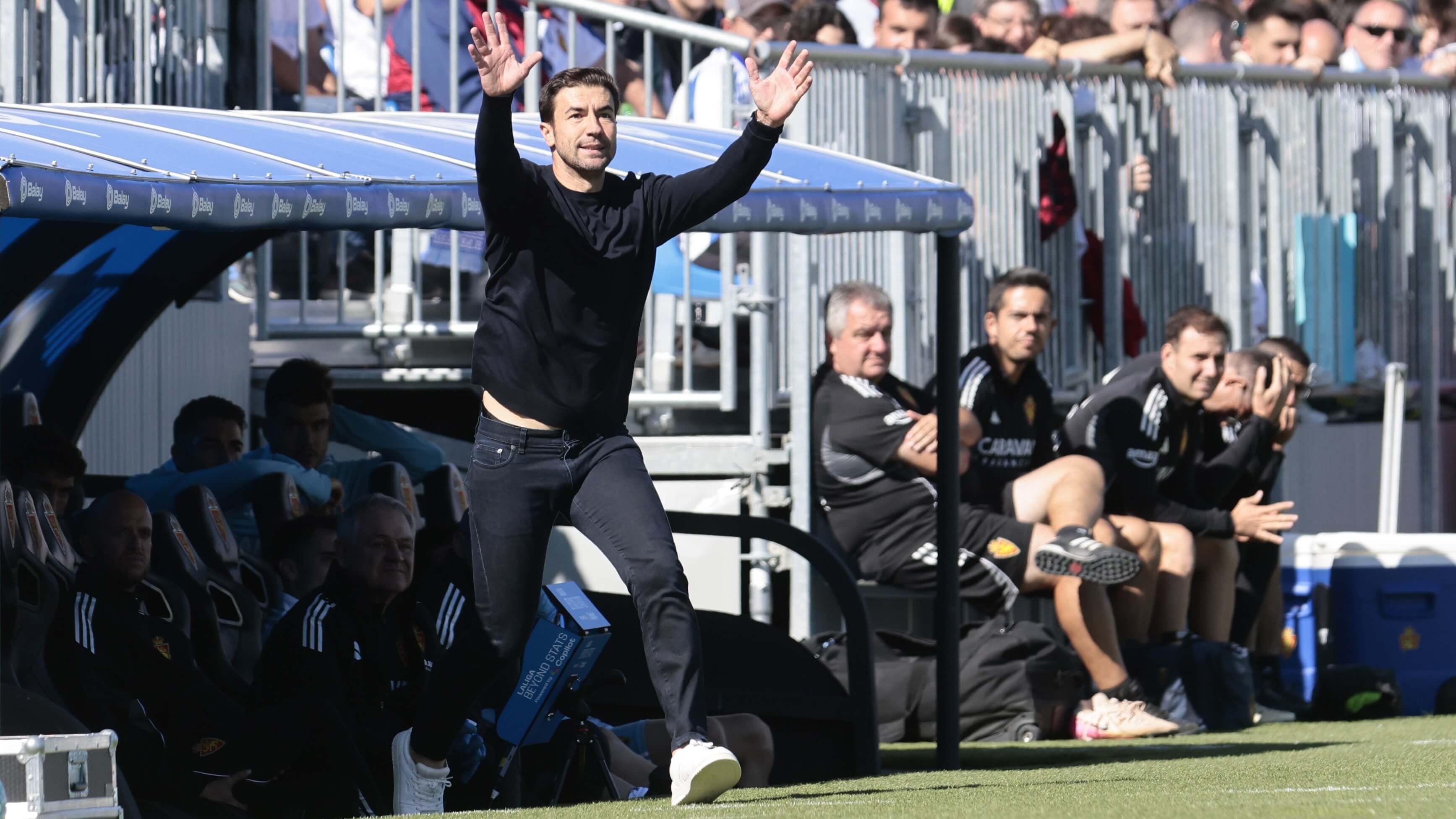  Gabi Fernández, en el Ibercaja Estadio durante el Real Zaragoza - Córdoba.