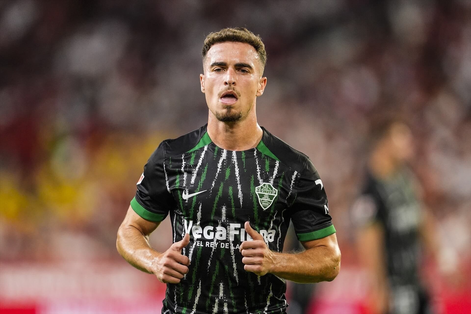 Adrià Pedrosa, durante el Sevilla-Elche.